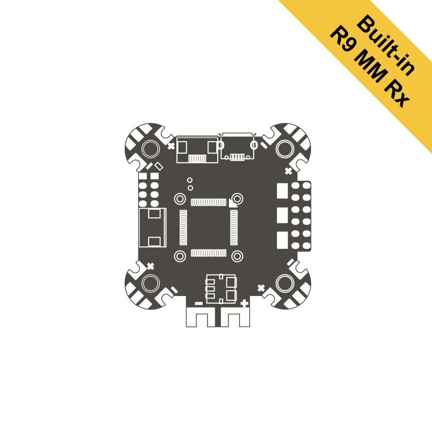 frsky-r9-mm-fc-omnibus-f4-flight-controller-900mhz-3-6s image 1