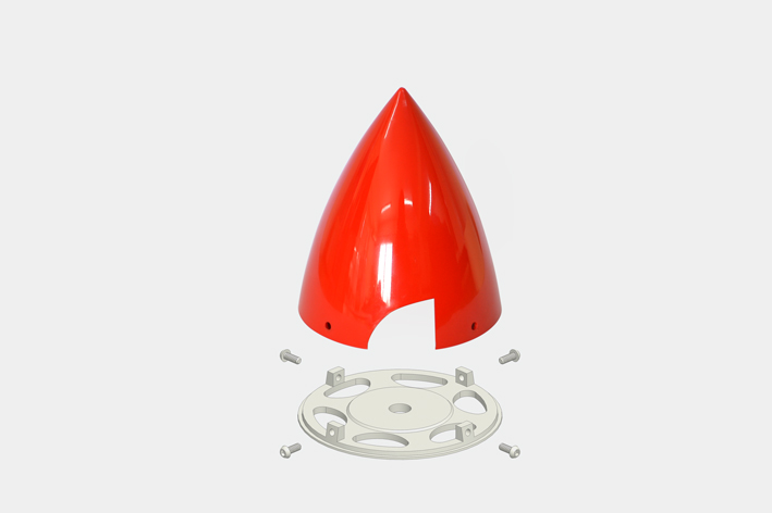 black-horse-ultra-light-spinner-86mm-rot-rn-propellerhaube image 2