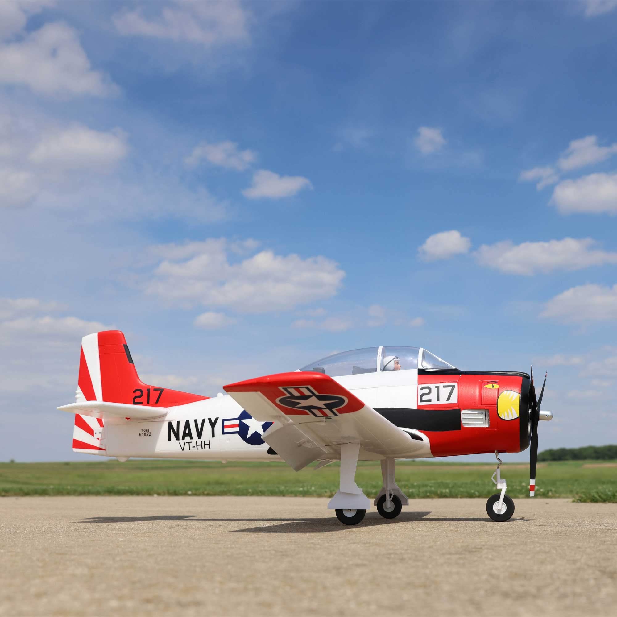 e-flite-t-28-trojan-1-2m-bnf-basic-warbird-smart-esc image 8