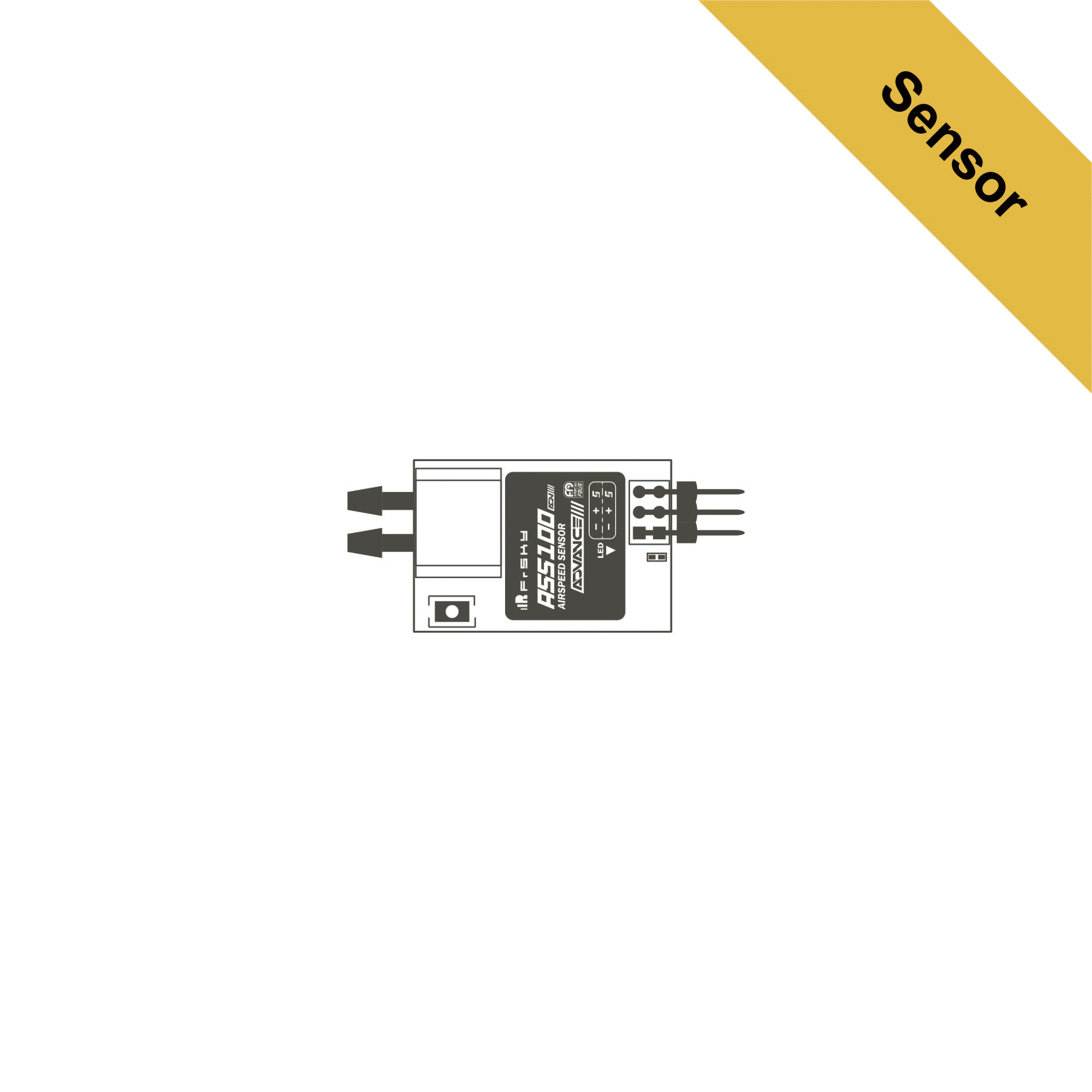 frsky-ass100-adv-airspeed-sensor-0-360-km-h-pitot image 1