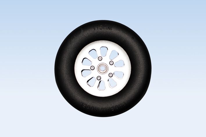 black-horse-wheel-rubber-wheel-hub-115mm-modellrad-gummi image 4