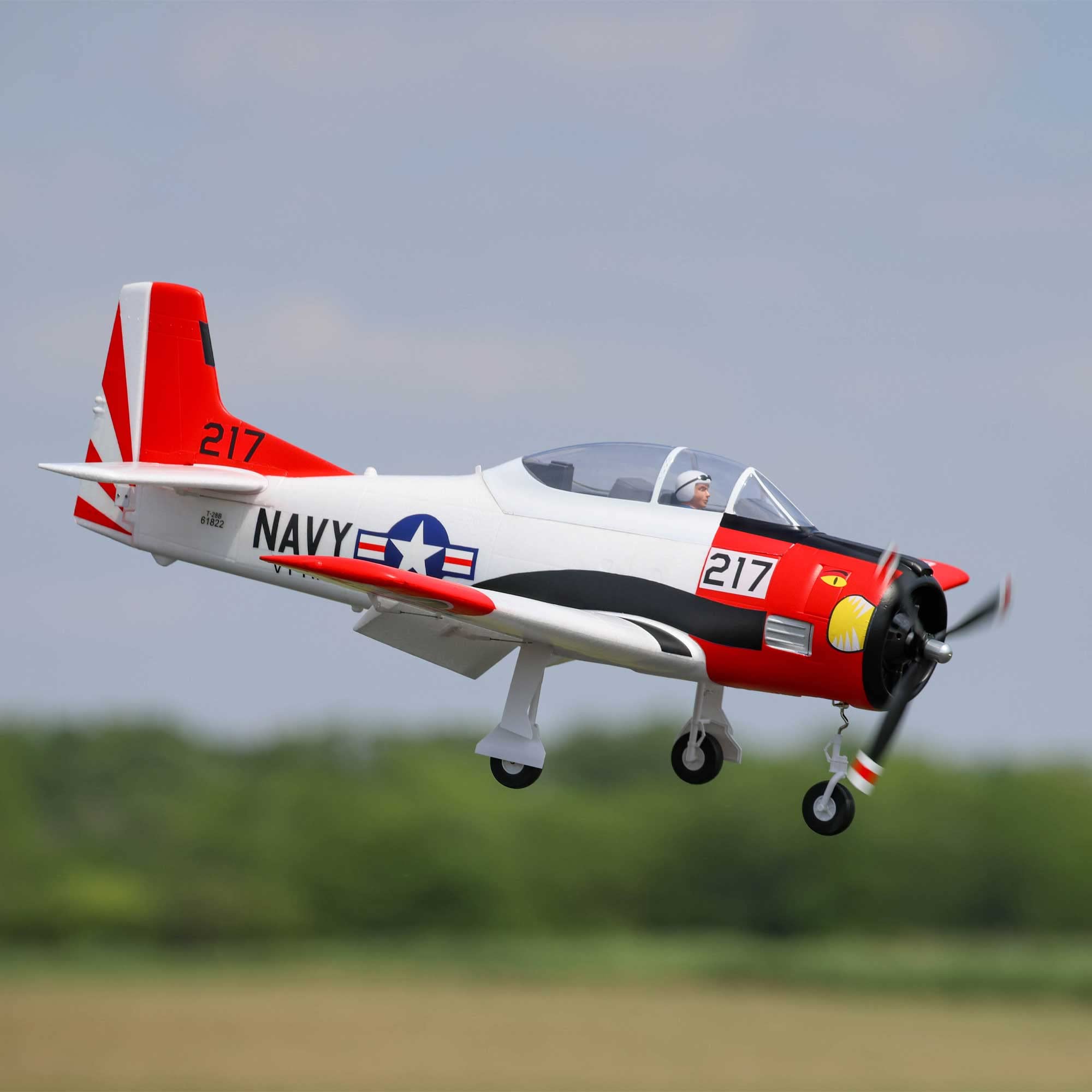 e-flite-t-28-trojan-1-2m-bnf-basic-warbird-smart-esc image 4
