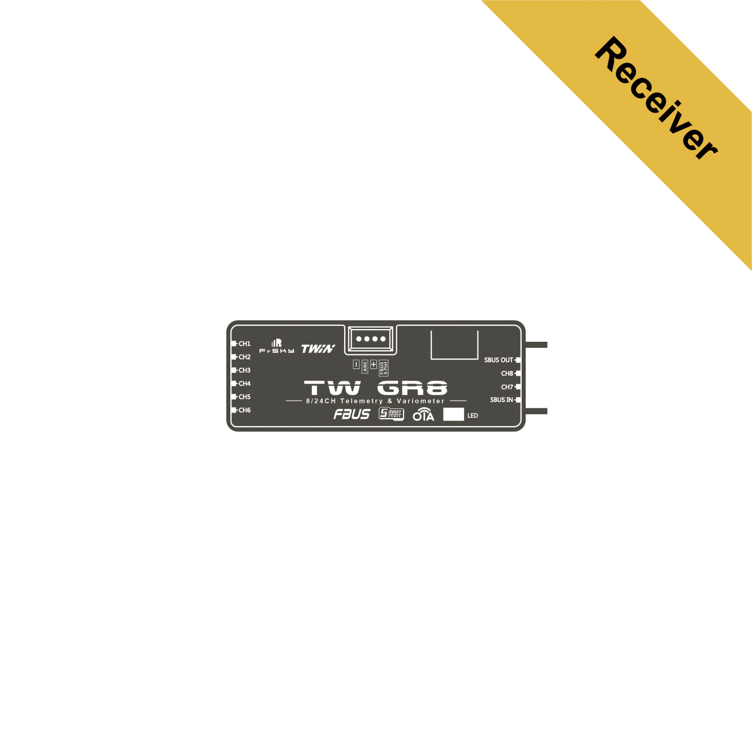 frsky-tw-gr8-empf-nger-2-4ghz-8-kanal-mit-vario image 1