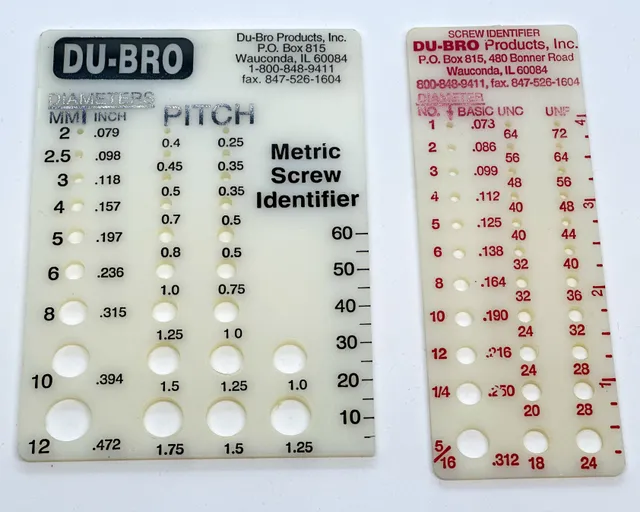 du-bro-tools-schraubenlehre-vintage-metrisch-zoll image 1