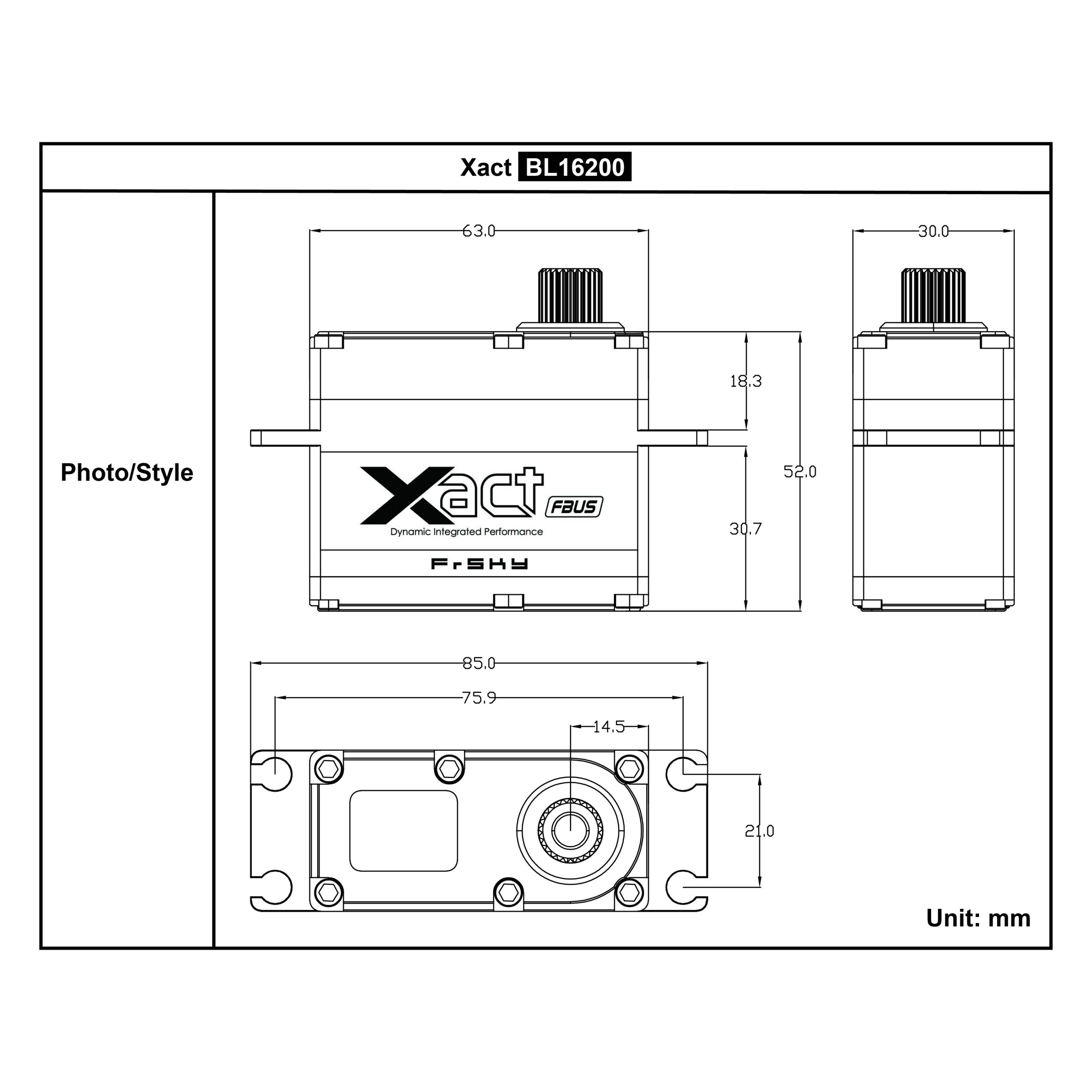 frsky-xact-bl16200-servo-brushless-hv-metallgetriebe image 3