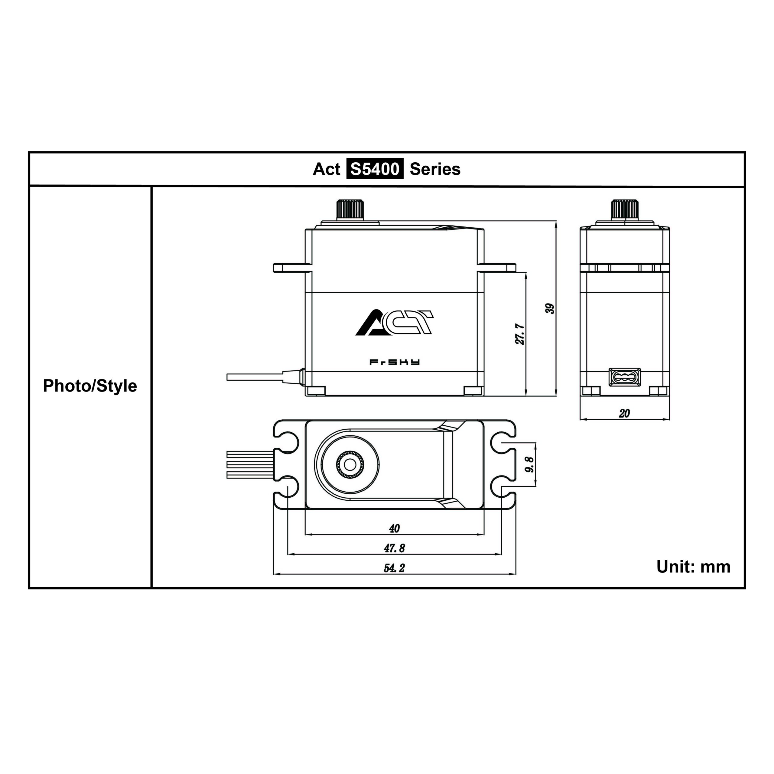 frsky-act-5400-serie-servo-hv-metallgetriebe-8-4v image 3