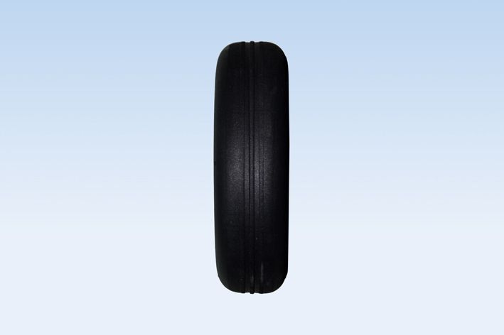 black-horse-wheel-rubber-wheel-hub-115mm-modellrad-gummi image 3