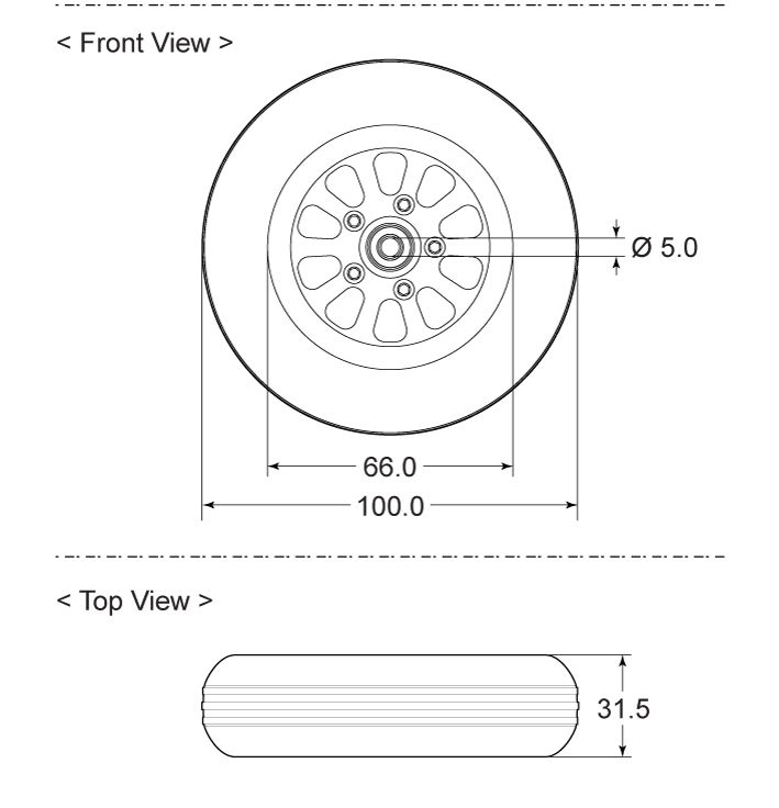 black-horse-wheel-gummirad-100-mm-mit-nabe image 5