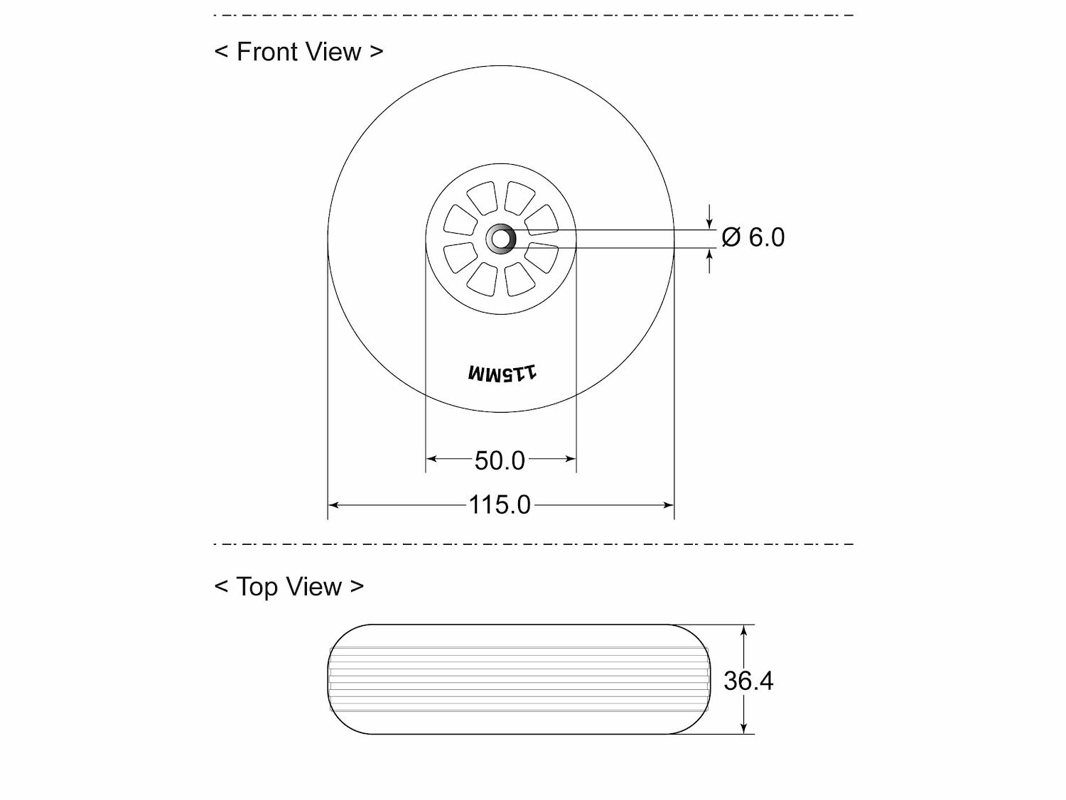 black-horse-wheel-schaumr-der-115mm-6mm-rc-r-der-leicht image 3