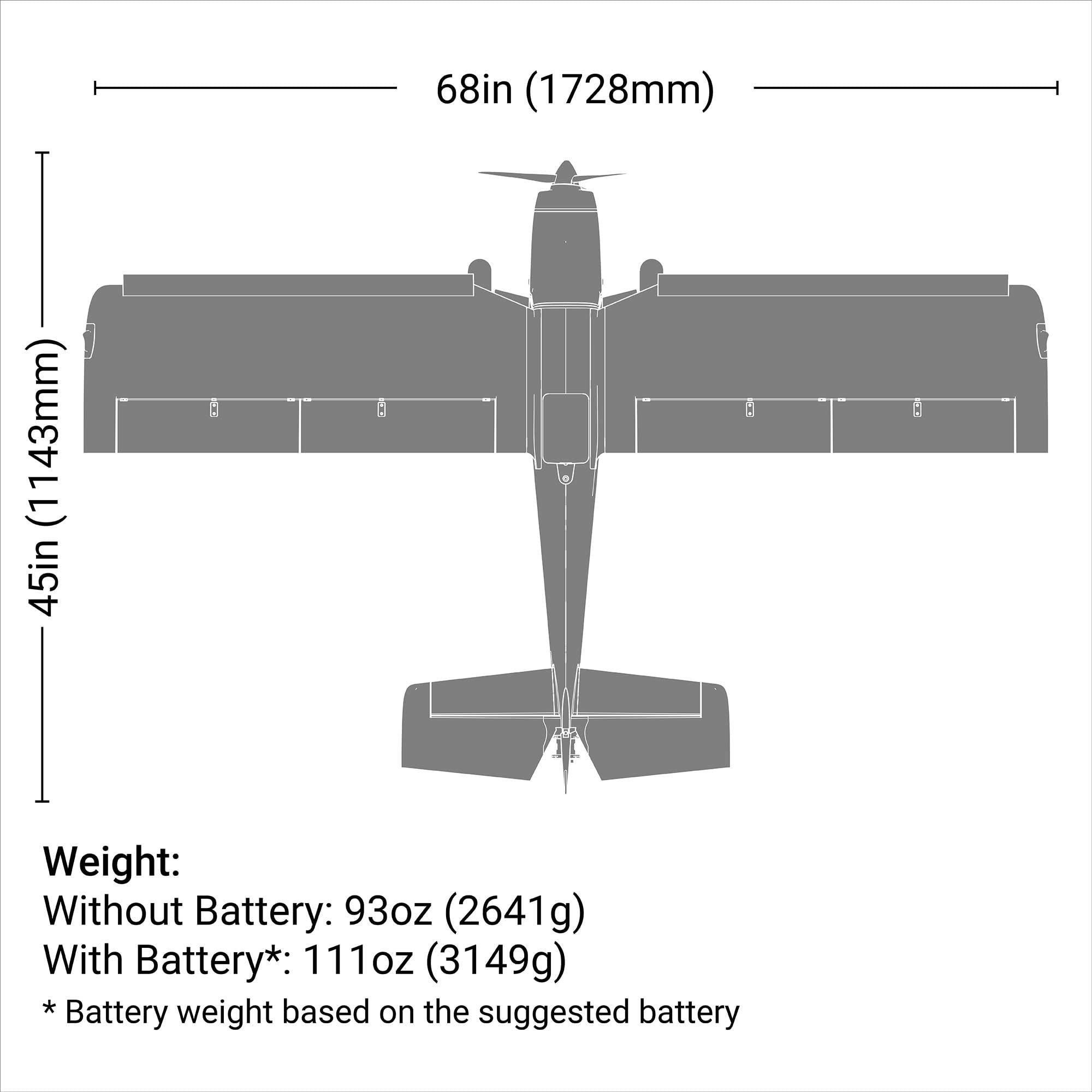 e-flite-super-timber-1-7m-pnp-rc-flugzeug-6s image 3