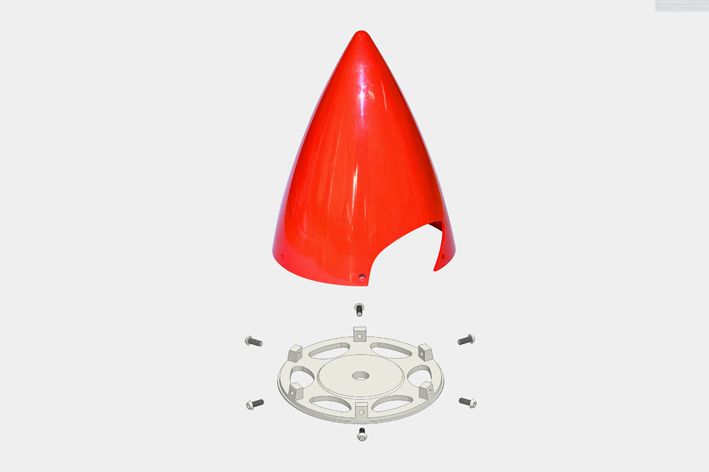 black-horse-ultimate-spinner-red-rc-spinner-95mm-ultralight image 2