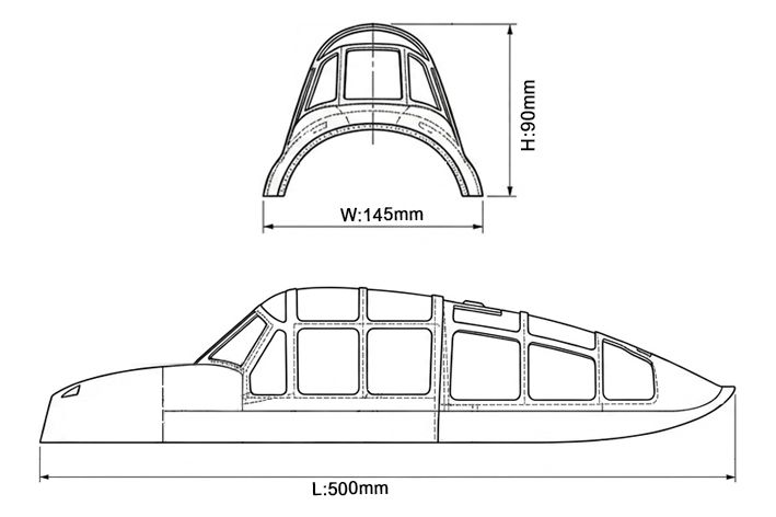 black-horse-zero-bh171-kabinenhaube-canopy-15cc image 2