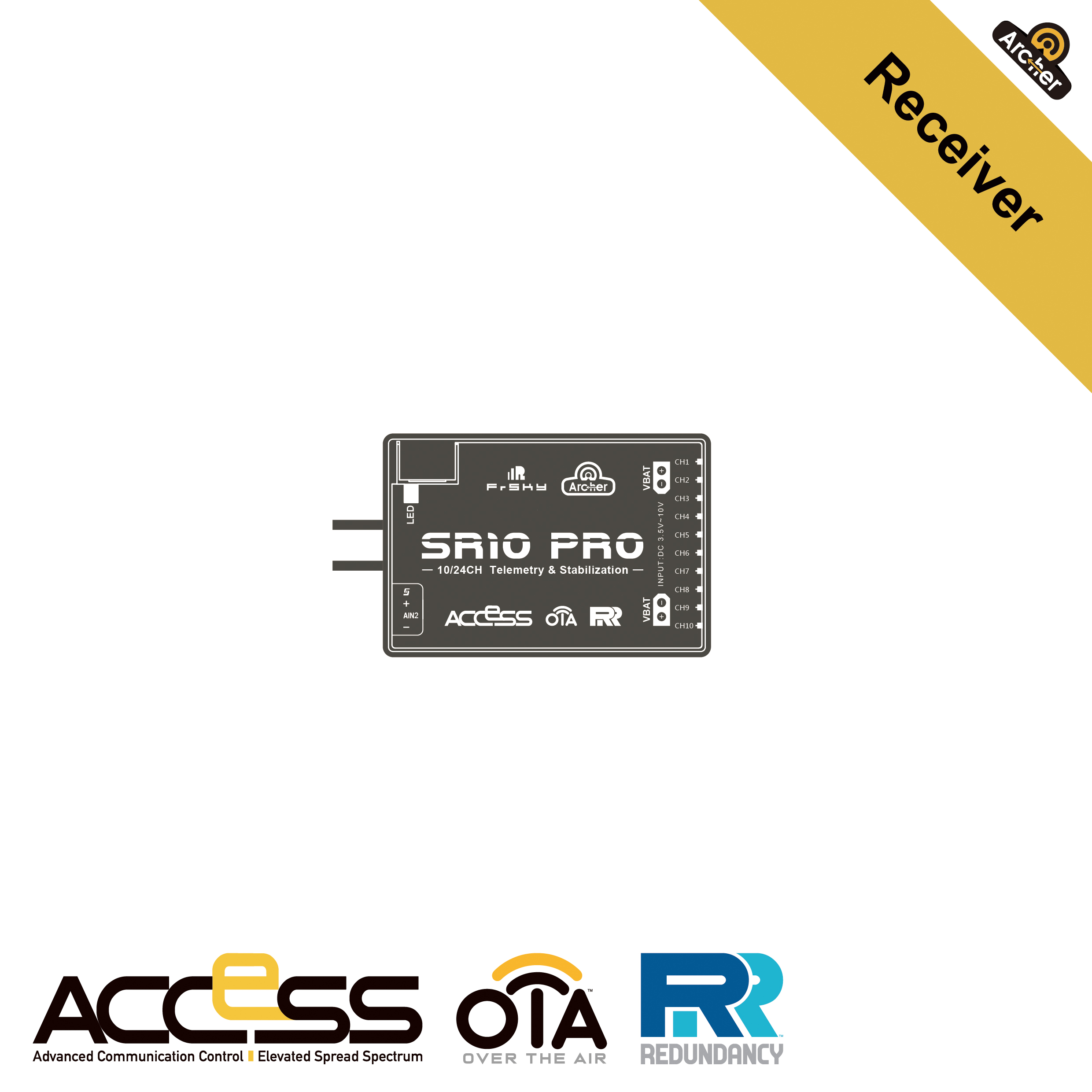 frsky-archer-sr10-pro-empf-nger-10-kanal-gyro image 1