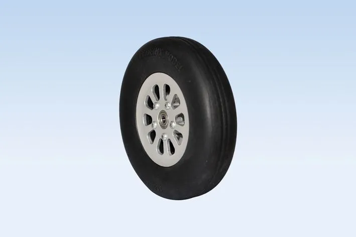 black-horse-wheel-rubber-wheel-hub-115mm-modellrad-gummi image 1