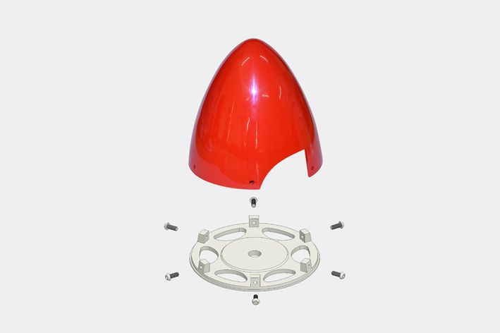 black-horse-parabol-spinner-red-115mm-ultra-light-spinner image 2