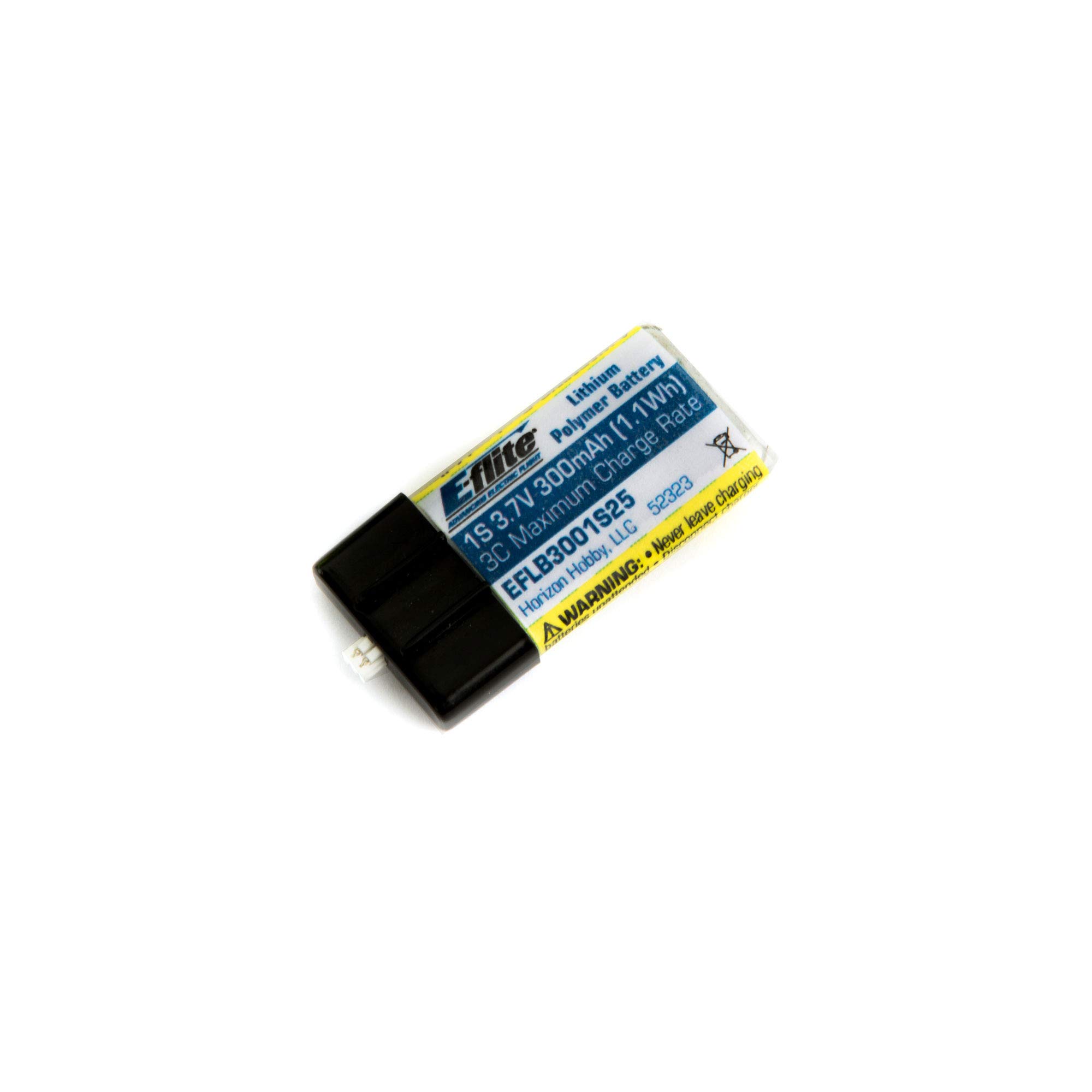 e-flite-300mah-1s-3-7v-25c-lipo-akku-ph-1-5-ultra-micro image 1