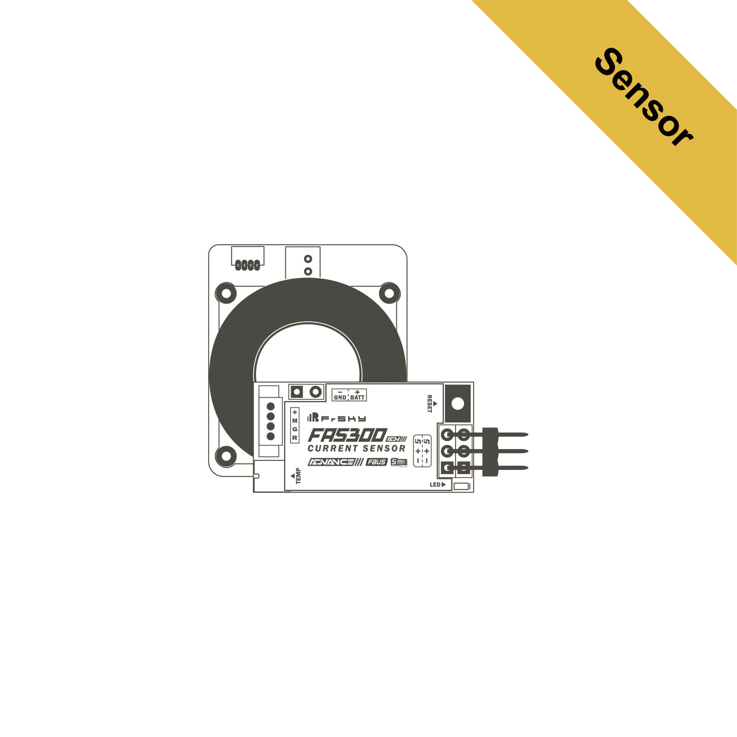 frsky-fas300-adv-stromsensor-300a-spannung-telemetrie-fbus image 1