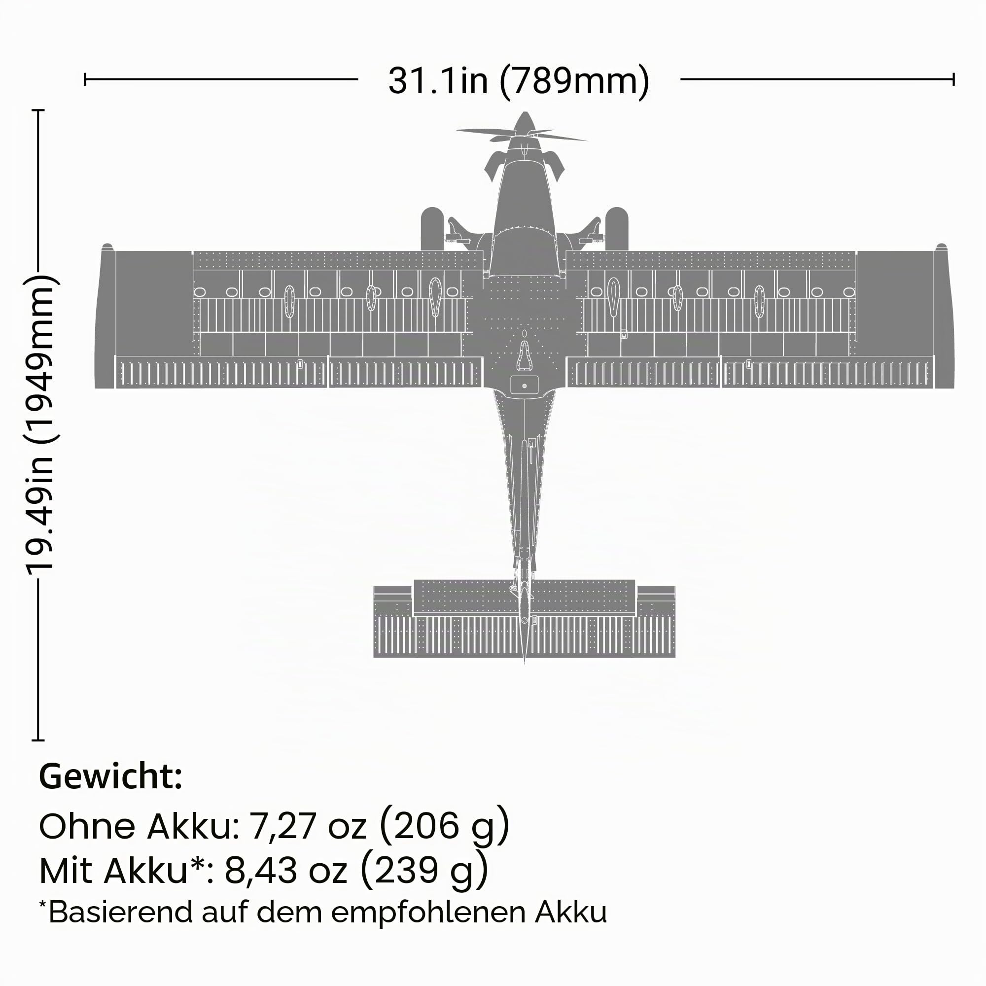 e-flite-micro-draco-800mm-bnf-basic-rc-flugzeug-as3x image 4