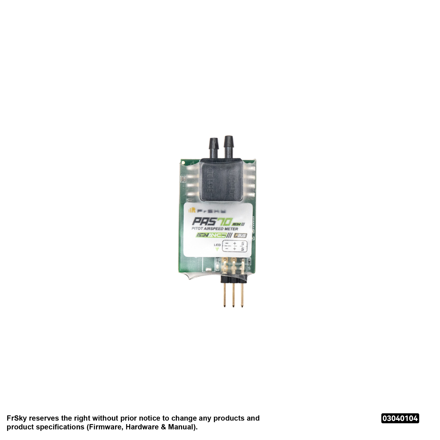 frsky-sensors-pas70-adv-airspeed-sensor-fbus-270-km-h image 2