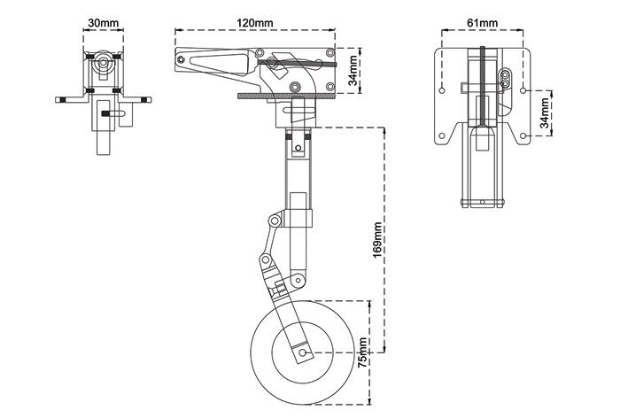 black-horse-bh185-einziehfahrwerk-hauptfahrwerk-elektrisch image 4