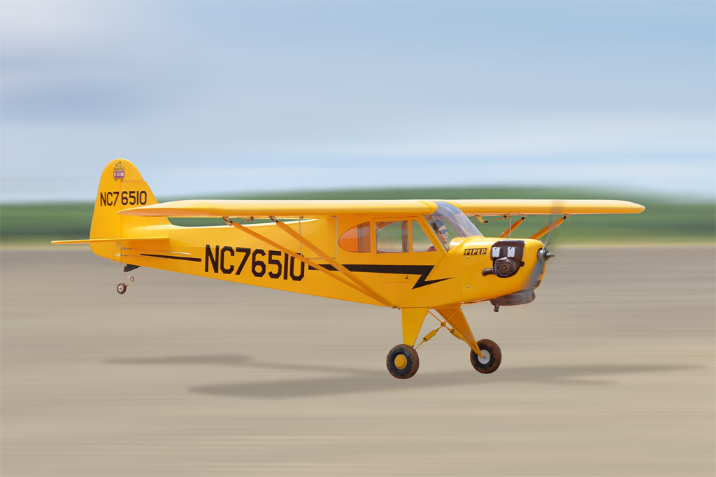black-horse-bh58-piper-j-3-cub-rc-flugzeug-2380mm-ep-glow image 1
