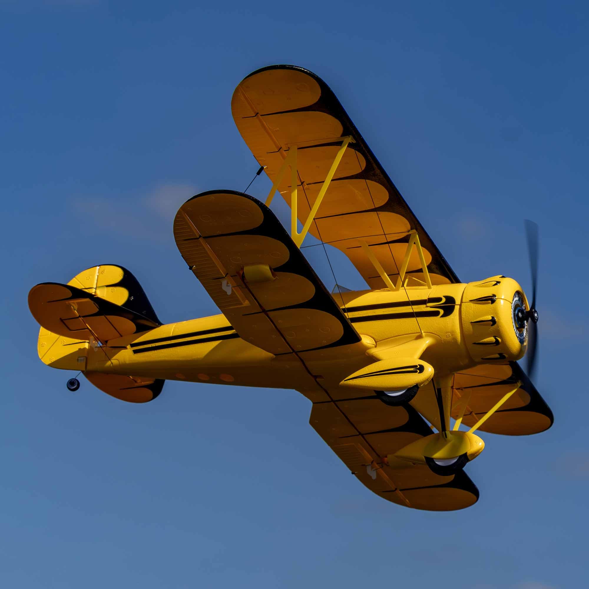 e-flite-umx-waco-gelb-bnf-basic-rc-doppeldecker-as3x image 5