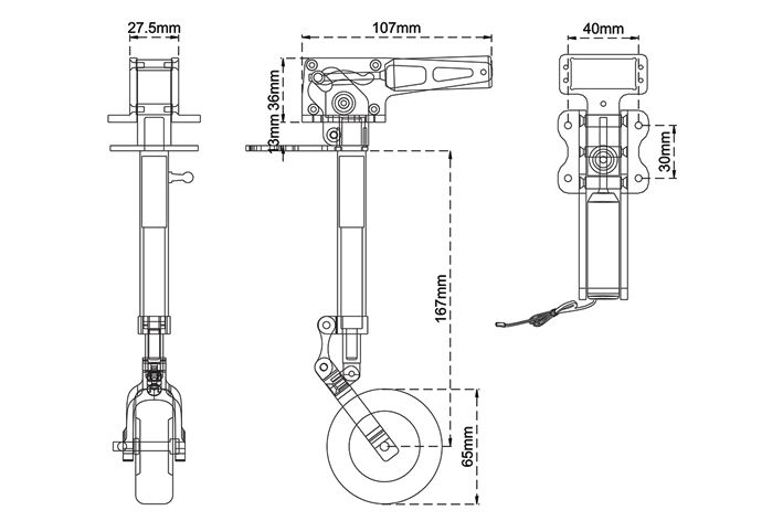black-horse-electric-retract-bh192-einziehfahrwerk-bug image 4