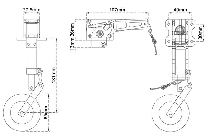 black-horse-electric-retract-gear-bh181-hauptfahrwerk image 5