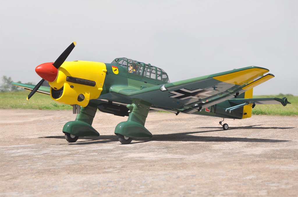 black-horse-bh169-junkers-ju-87-stuka-rc-flugzeug-2300mm-60cc-arf image 1