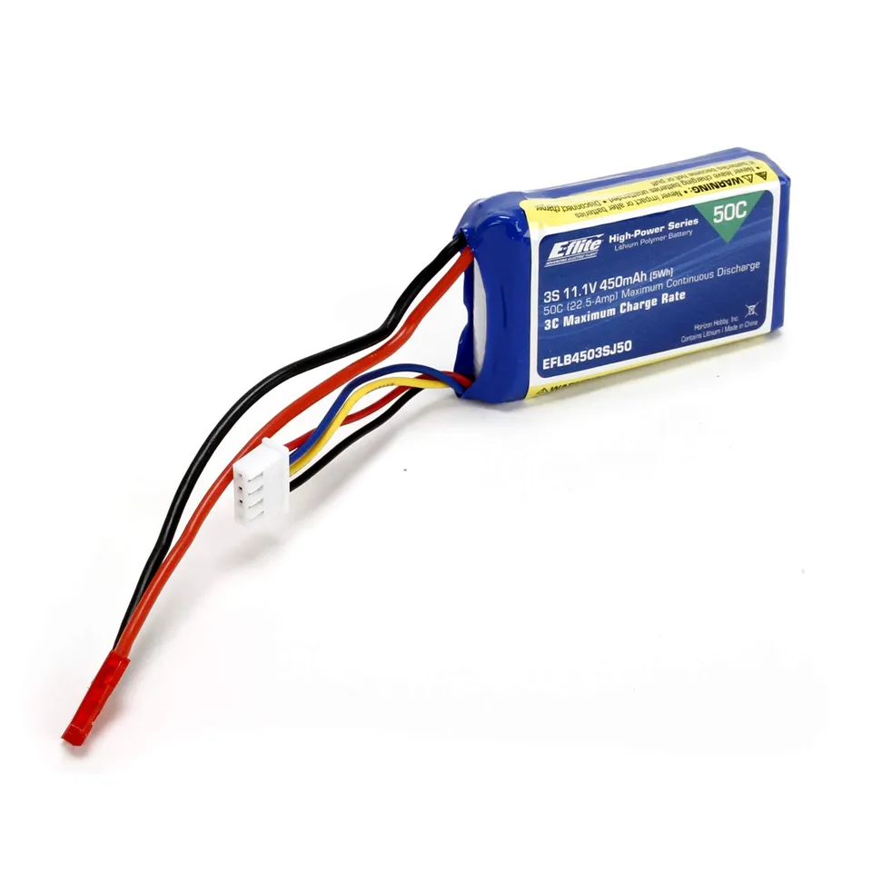 e-flite-450mah-3s-50c-lipo-akku-11-1v-jst image 1