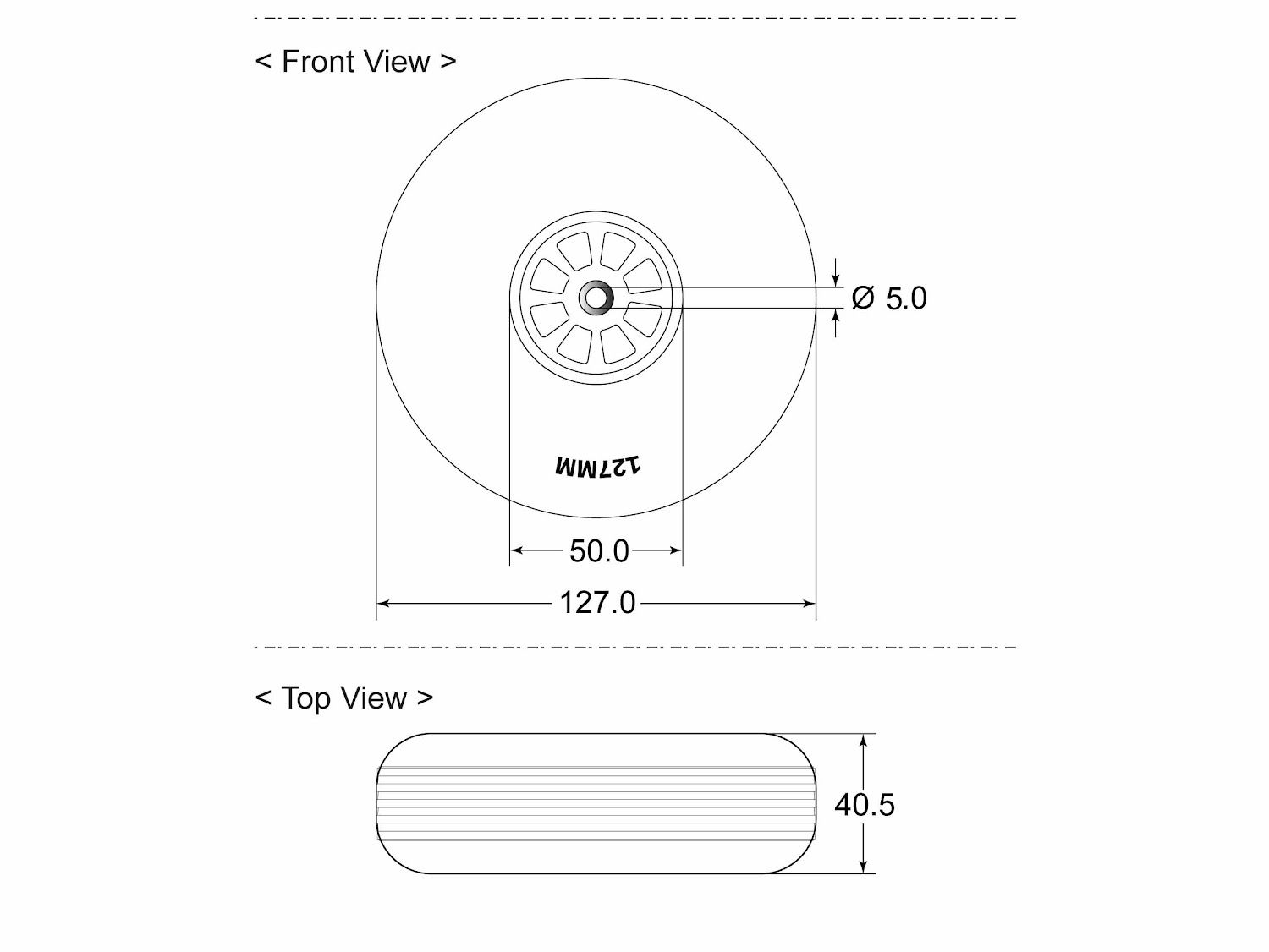 black-horse-wheel-127mm-schaumstoffr-der-5mm-achse-leicht image 2