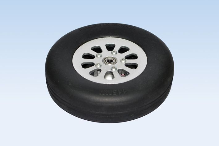 black-horse-wheel-rubber-wheel-hub-115mm-modellrad-gummi image 2