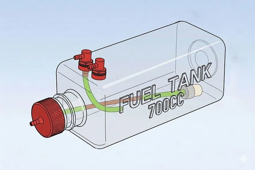 black-horse-fuel-tank-700cc-kraftstofftank-f-r-rc-flugzeug image 1