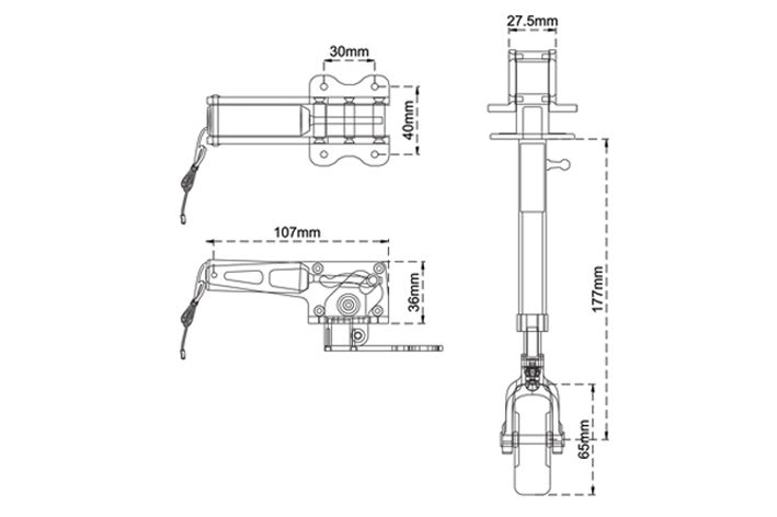 black-horse-bh185-retract-nose-gear-bugfahrwerk-elektrisch image 4