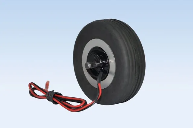 black-horse-gummirad-75mm-mit-bremse-rc-flugzeug-rad image 1