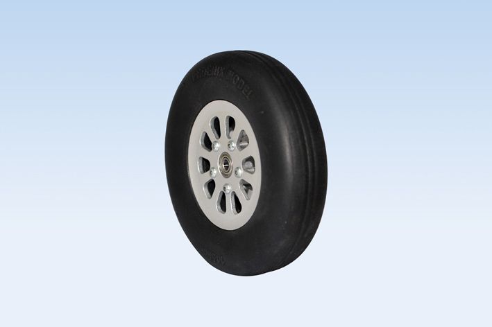 black-horse-wheel-rubber-wheel-hub-115mm-modellrad-gummi image 1