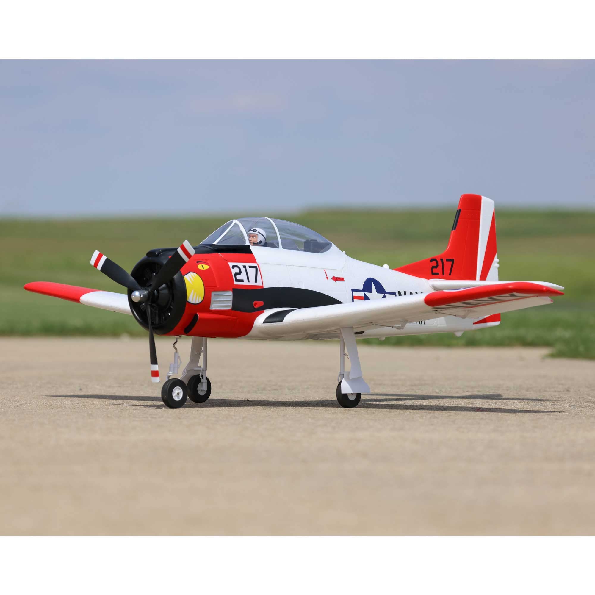 e-flite-t-28-trojan-1-2m-bnf-basic-warbird-smart-esc image 7